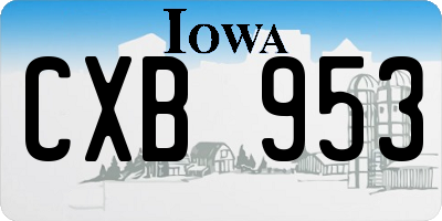 IA license plate CXB953