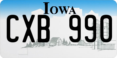 IA license plate CXB990