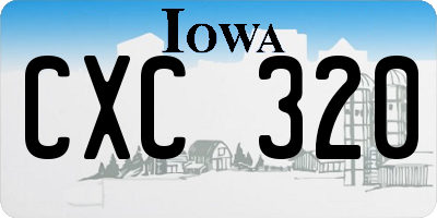 IA license plate CXC320