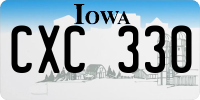 IA license plate CXC330
