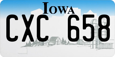 IA license plate CXC658