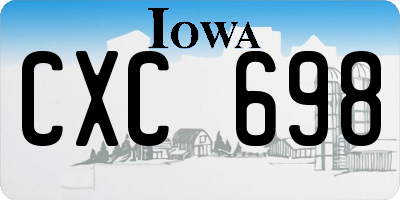IA license plate CXC698