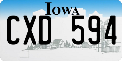 IA license plate CXD594