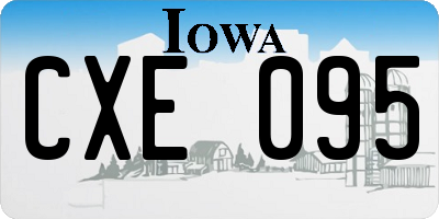 IA license plate CXE095
