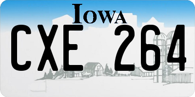 IA license plate CXE264