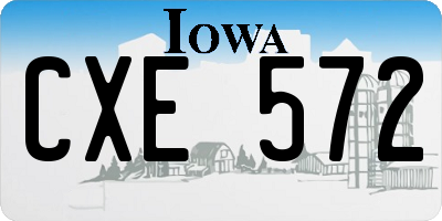 IA license plate CXE572