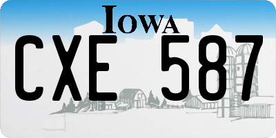 IA license plate CXE587