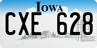 IA license plate CXE628