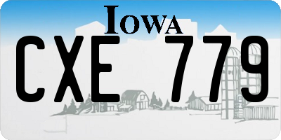 IA license plate CXE779