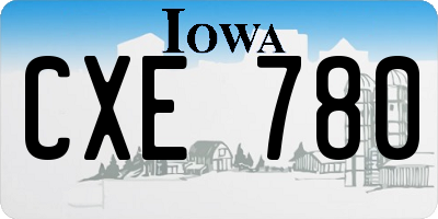 IA license plate CXE780