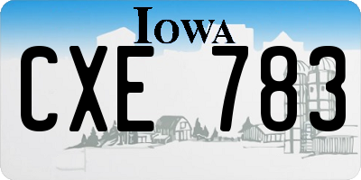 IA license plate CXE783