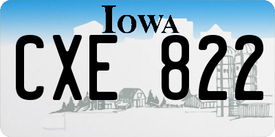 IA license plate CXE822