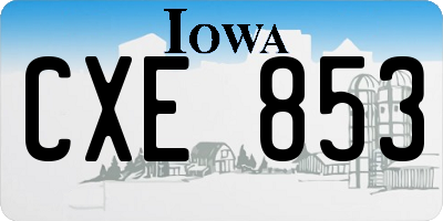IA license plate CXE853
