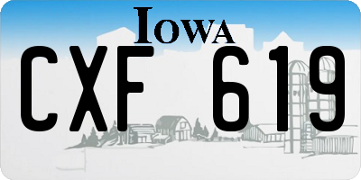 IA license plate CXF619