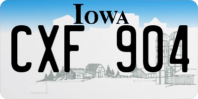 IA license plate CXF904