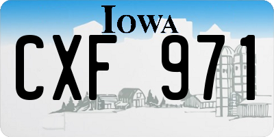 IA license plate CXF971