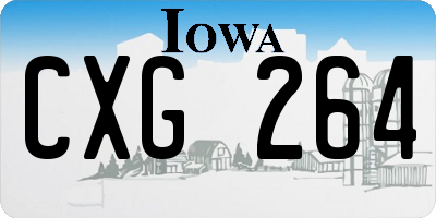 IA license plate CXG264