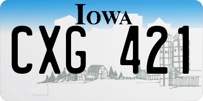 IA license plate CXG421