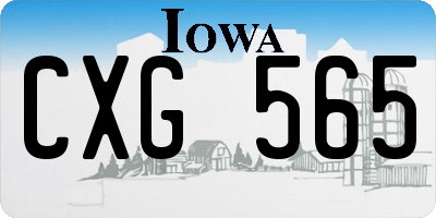 IA license plate CXG565