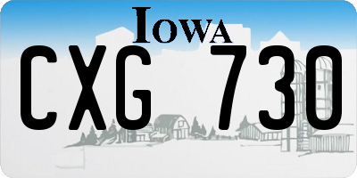 IA license plate CXG730