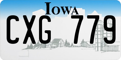 IA license plate CXG779