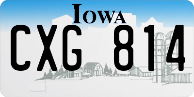 IA license plate CXG814