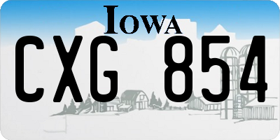 IA license plate CXG854