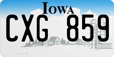 IA license plate CXG859