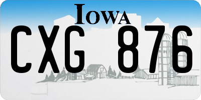 IA license plate CXG876