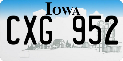 IA license plate CXG952