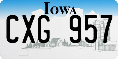 IA license plate CXG957