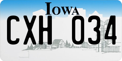 IA license plate CXH034
