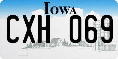 IA license plate CXH069