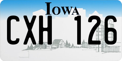 IA license plate CXH126