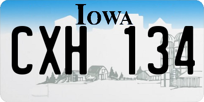 IA license plate CXH134