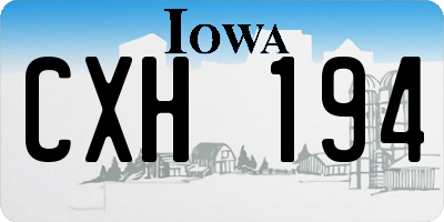 IA license plate CXH194