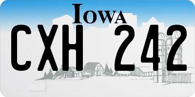 IA license plate CXH242