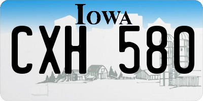 IA license plate CXH580