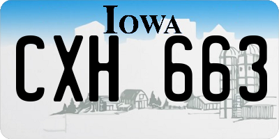 IA license plate CXH663