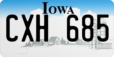 IA license plate CXH685