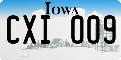 IA license plate CXI009