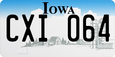 IA license plate CXI064