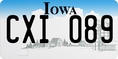 IA license plate CXI089
