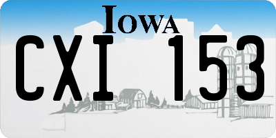 IA license plate CXI153