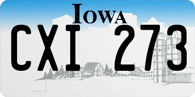 IA license plate CXI273