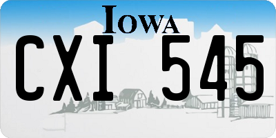 IA license plate CXI545