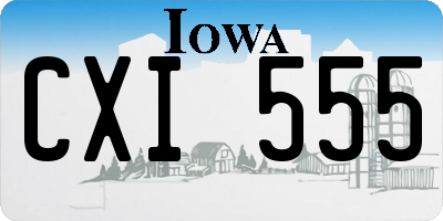 IA license plate CXI555