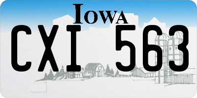 IA license plate CXI563