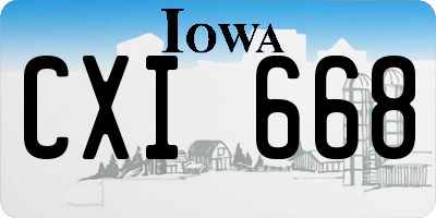 IA license plate CXI668