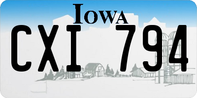IA license plate CXI794